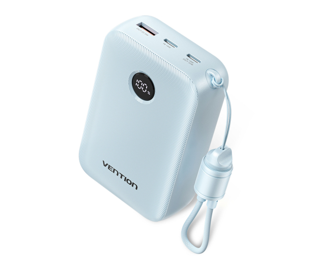 Vention Powerbank 20000mAh 2xUSB-C,USB-A z wyświetlaczem niebieski - 1543385 - zdjęcie